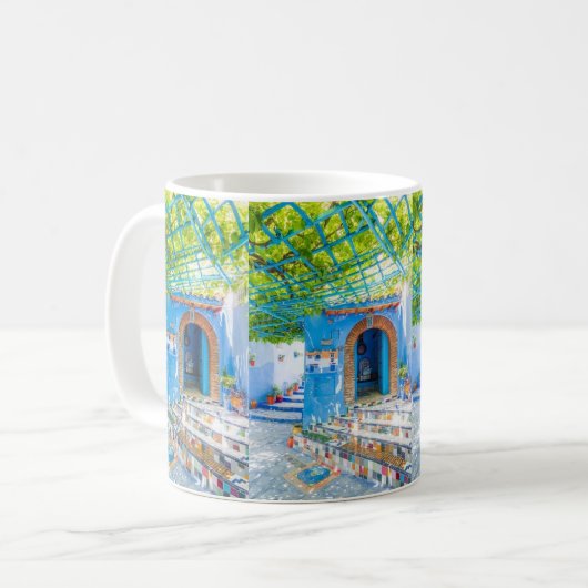 wunderschöne marokkanische Tasse mit farbenfroher (Vorderseite Links)