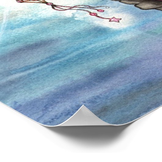 Wunderschöne Meerjungfrau Art Poster Printwerbung (Ecke)