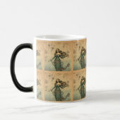 Wunderschöne Meerjungfrau auf antiker Karte Verwandlungstasse (Links)