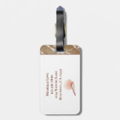 Wunderschöne Meerjungfrau in Rose Gold und Muschel Gepäckanhänger (Rückseite vertikal)