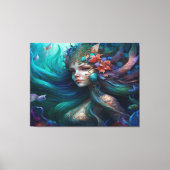 Wunderschöne Meerjungfrau Leinwand Printmedien (Vorderseite)