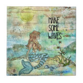 Wunderschöne Meerjungfrau macht die Keramik von Wa Fliese (Vorderseite)