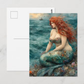 Wunderschöne Meerjungfrau Postkarte (Vorne/Hinten)
