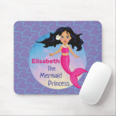 Wunderschöne Meerjungfrau Prinzessin für Mädchen Mousepad (Mit Mouse)