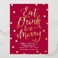 Wunderschöne Merrido Foil Holiday Party Postkarte
