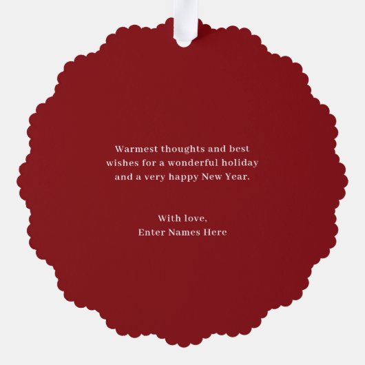 Wunderschöne Mix Ornament Weihnachtskarte Karte (Rückseite)