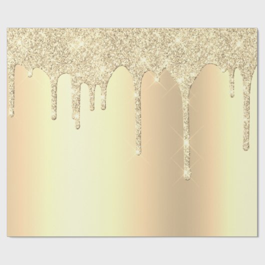 Wunderschöne moderne Goldmedaille-Glitzer-Tropfen Geschenkpapier (Flach)