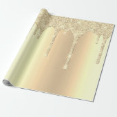 Wunderschöne moderne Goldmedaille-Glitzer-Tropfen Geschenkpapier (Ungerollt)