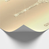 Wunderschöne moderne Goldmedaille-Glitzer-Tropfen Geschenkpapier (Ecke)