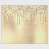 Wunderschöne moderne Goldmedaille-Glitzer-Tropfen Geschenkpapier (Flach)