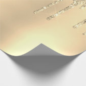 Wunderschöne moderne Goldmedaille-Glitzer-Tropfen Geschenkpapier (Ecke)