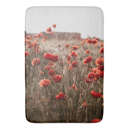 wunderschöne Mohnblüte Badematte (Vorderseite Vertikal)