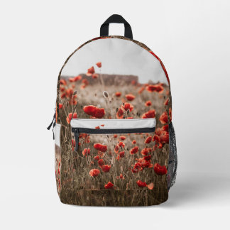 wunderschöne Mohnblüte Bedruckter Rucksack