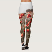 wunderschöne Mohnblüte Leggings (Rückseite)