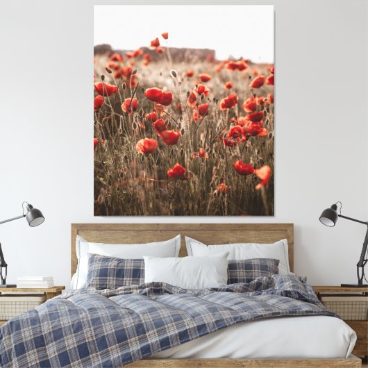 wunderschöne Mohnblüte Leinwanddruck (Insitu (Schlafzimmer))