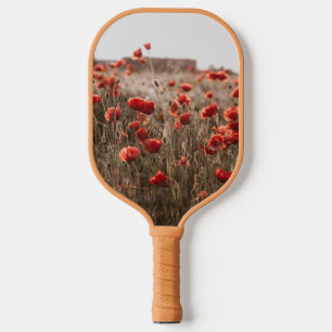 wunderschöne Mohnblüte Pickleball Schläger