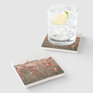 wunderschöne Mohnblüte Steinuntersetzer