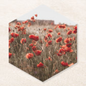 wunderschöne Mohnblüte Untersetzer (Vorderseite)