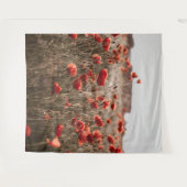 wunderschöne Mohnblüte Wandteppich (Vorderseite (Horizontal))