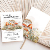 Wunderschöne Mushroom Forest Babydusche Einladung