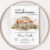 Wunderschöne Mushroom Forest Babydusche Einladung