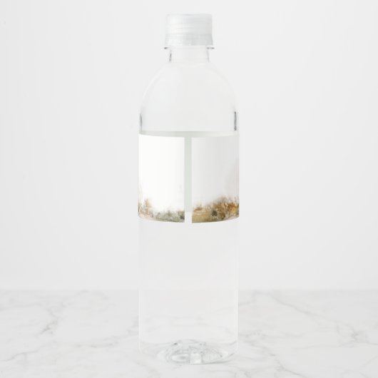 Wunderschöne Mushroom Forest Babydusche Wasserflaschenetikett (Rückseite)