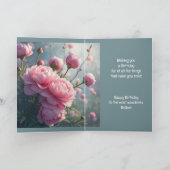 Wunderschöne Mutter Geburtstag Pfingstrose Gartenb Karte (Innenseite)