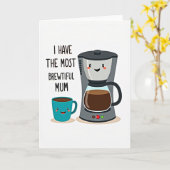 Wunderschöne Mutter Kaffeeliebhaberin Karte (Gelbe Blume)