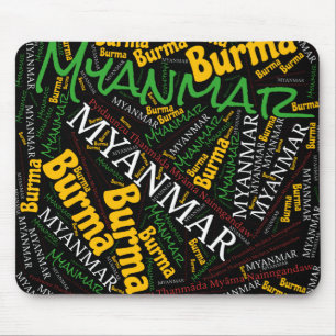 Wunderschöne Myanmar Flag Colors Patriotic Mousepad