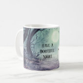 Wunderschöne Nacht Vollmond Geist Halloween Kaffeetasse (Vorderseite Links)