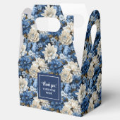Wunderschöne Navy-Blumen Personalisierte Blumenfav Geschenkschachtel (Geöffnet)