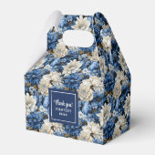 Wunderschöne Navy-Blumen Personalisierte Blumenfav Geschenkschachtel (Vorderseite)