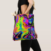 Wunderschöne Neon Liquid Marble Tote Bag Tasche (Von Nahem)