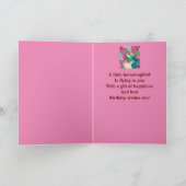 Wunderschöne Niece Birthday Hummingbird Coneflower Karte (Innenseite)