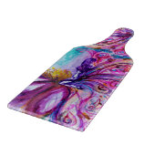 WUNDERSCHÖNE NIEDLICHE BLUME IN PINK, GOLD GLITZER SCHNEIDEBRETT (Ecke)