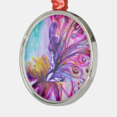 WUNDERSCHÖNE NIEDLICHE BLUME IN PINK, GOLD GLITZER SILBERNES ORNAMENT (Links)