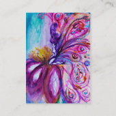 WUNDERSCHÖNE NIEDLICHE BLUME IN PINK, GOLD GLITZER VISITENKARTE (Rückseite)