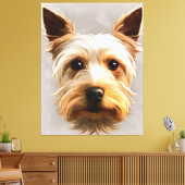 Wunderschöne Niedliche Yorkshire Terrier Welpe Flo Leinwanddruck (Insitu (Wohnzimmer))