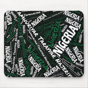 Wunderschöne Nigeria Flag Farben Patriotic Mousepad