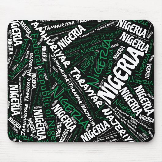 Wunderschöne Nigeria Flag Farben Patriotic Mousepad (Vorne)