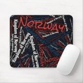 Wunderschöne norwegische Flaggenfarben Patriotic Mousepad (Mit Mouse)