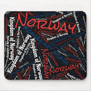 Wunderschöne norwegische Flaggenfarben Patriotic Mousepad