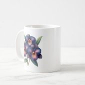 Wunderschöne Oblast- und Magenta-Orchidee Kaffeetasse (Vorderseite Links)