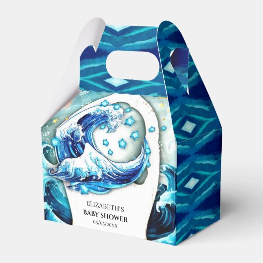 Wunderschöne Ocean Waves Babydusche Geschenkschachtel (Vorderseite)