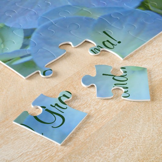 Wunderschöne Oma! Puzzles Blue Hydrangea Blume (Seite)