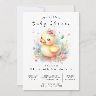 Wunderschöne Online Duck Babydusche Einladung