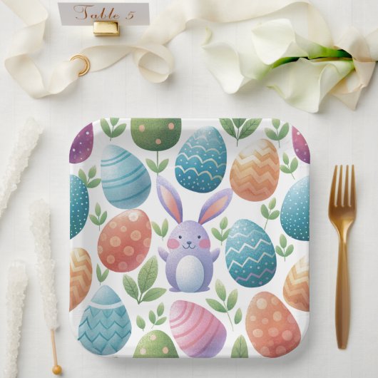 Wunderschöne Ostern-Papierplatten Pappteller (Hochzeit)