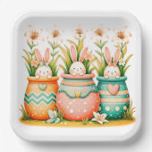 Wunderschöne Ostern-Papierteller Pappteller (Vorderseite)