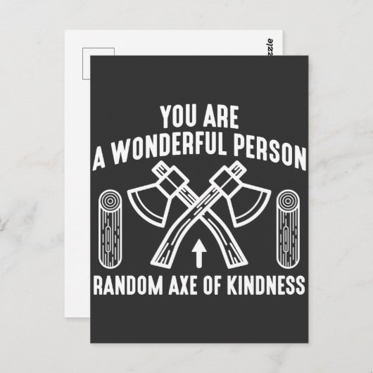Wunderschöne Person Random ax der Freundlichkeit H Postkarte (Vorne/Hinten)