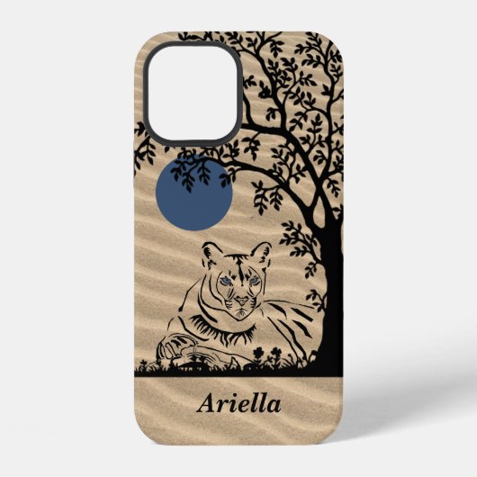 Wunderschöne personalisierbare Berglöwe iPhone-Hül iPhone Hülle (Rückseite)